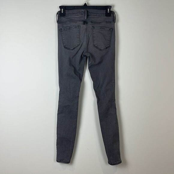 𝅺FRAME Denim Le Skinny de Jeanne Grey Shred - Picture 7 of 13